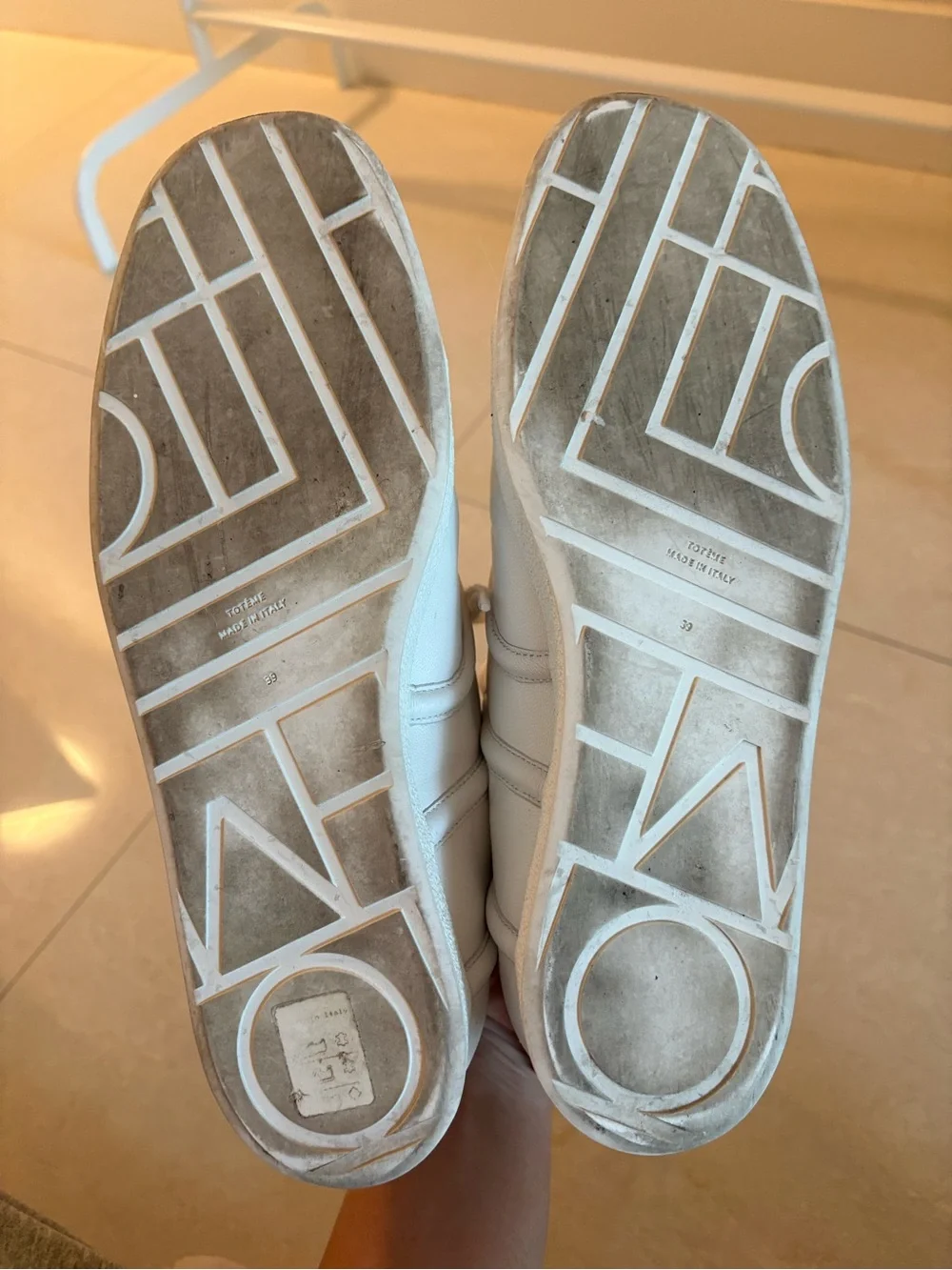 Toteme White Leather Low-Profile Women's Sneaker